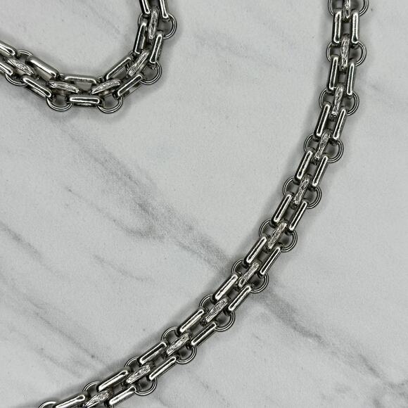 Biker Chain Purse Strap Silver Tone Replacement Handbag Crossbody 43" ✨ - Picture 6 of 11